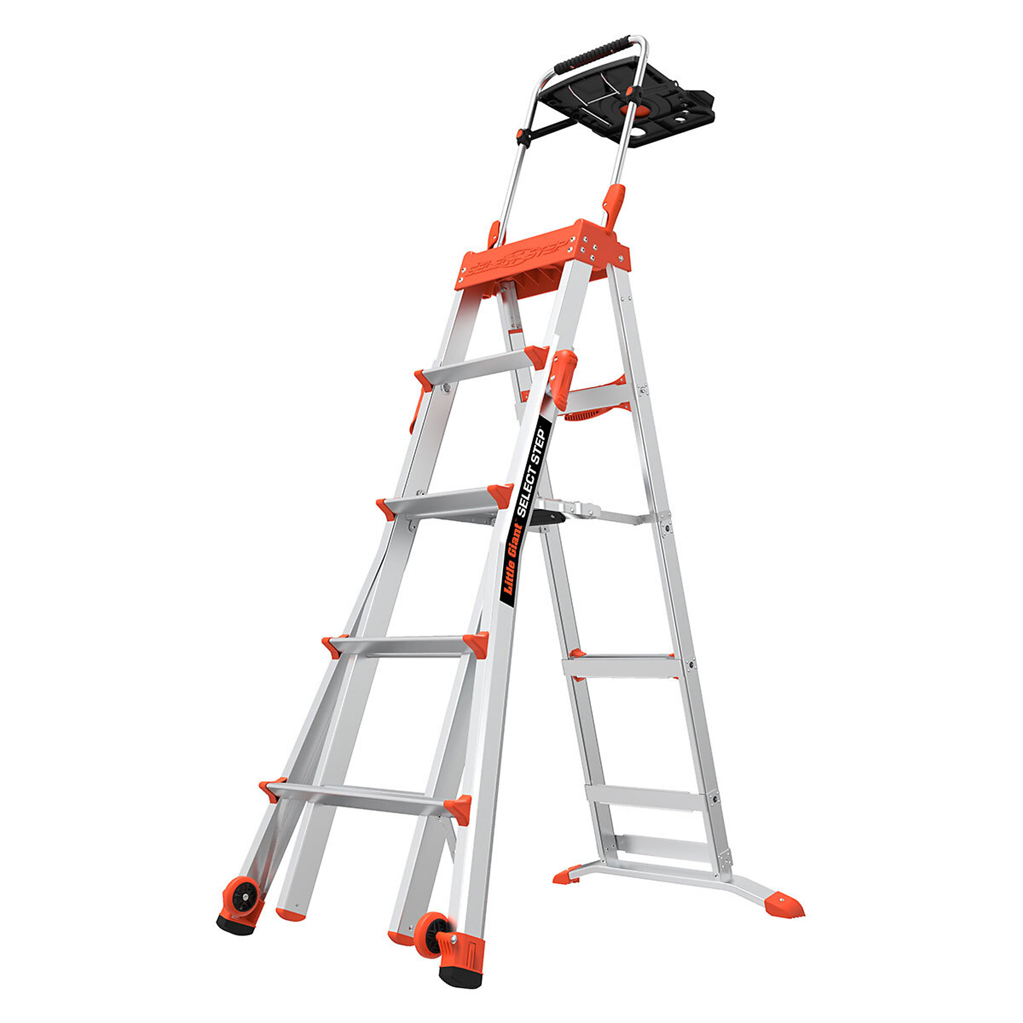 Little Giant Select Step Adjustable Stepladder - 5ft. to 8ft., Aluminum, 300-Lb. Capacity, AirDeck, Model# 15125-001